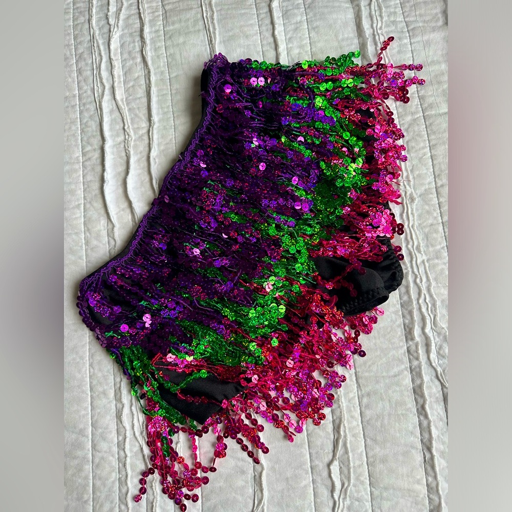 Sequin mini shorts